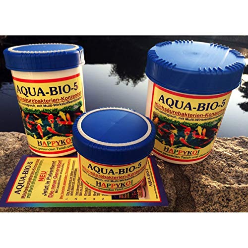 Happy Koi Aqua-Bio-5® Milchsäurebakterien (Hochkonzentriert) mit Enzym-Hefezellen Aqua Bio 5 500 ml für 75 Qbm von Happy Koi