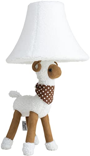 Happy Lamps Wolle Tischlampe, flauschig, Kinderzimmer, Babyzimmer, Geschenkidee, Design LED-Tischleuchte, Handarbeit, kindersichere Tischleuchte, top Qualität, perfekte Kinderzimmerlampe von Happy Lamps for smiling eyes