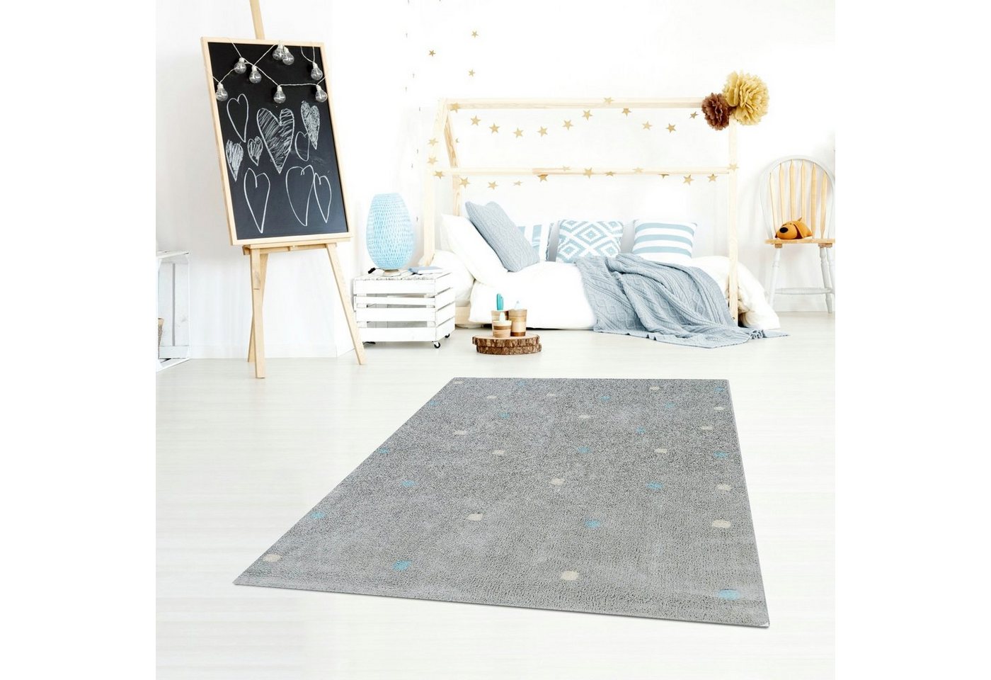 Kinderteppich Highdots, Happy Rugs, rechteckig, Höhe: 20 mm, weicher Flor von Happy Rugs