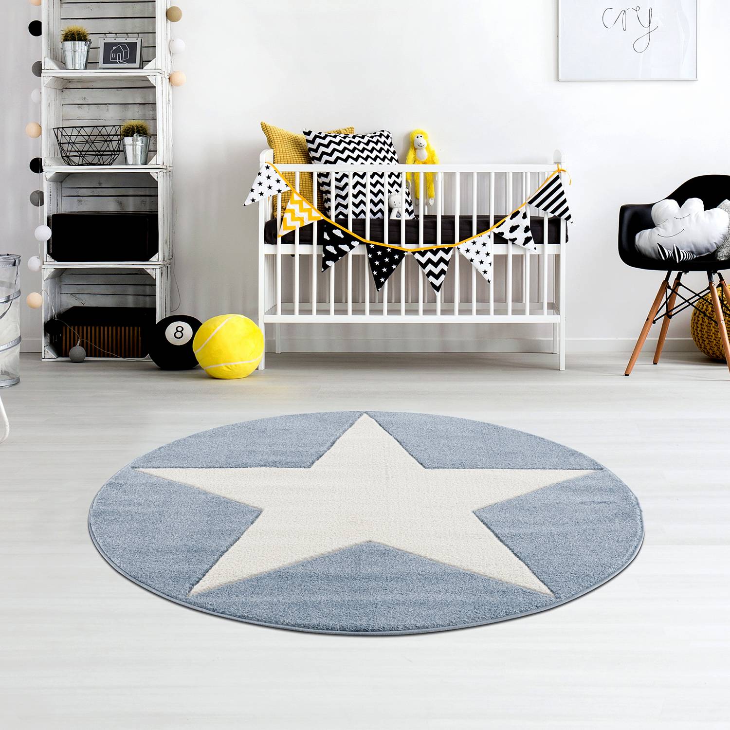 Kinderteppich Shootingstar Rund von Happy Rugs