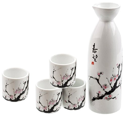 Happy Sales HSSS-SBC00 Japanisches Sake-Set Kirschblüten von Happy Sales