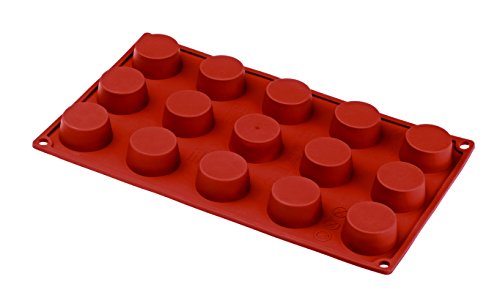 happyflex hf3150 einzelnen Teil Formen Form 15 Petits Fours, Silikon, Ziegel, Durchmesser: 40 mm von Kitchencookshop