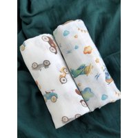 Atmungsaktives Musselin-Decke Set Für Jungen, Leichte Bettdecke Flugzeuge, Musselin Tröster, Decke von HappyBabyEU