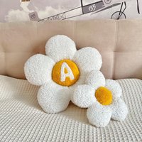 Benutzerdefiniertes Gänseblümchen-Kissen - Sherpa Blumenkissen Personalisiertes Kinderzimmer-Dekor Baby Geschenk Kuscheliges Plüschkissen Für Benutzerdefiniertes Gänseblümchen-Kissen - Sherpa Blumenkissen Personalisiertes Kinderzimmer-Dekor Baby Geschenk Kuscheliges Plüschkissen Für von HappyBabyEU