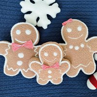 Lebkuchen Familie Plüsch Kissen Set - Handgefertigte Weihnachtsdeko von HappyBabyEU