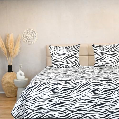 HappyBed - 240x200 cm - Waschbare Bettdecke ohne Bezug - Bedruckte Bettdecke - Bettwäsche - Zebra von HappyBed