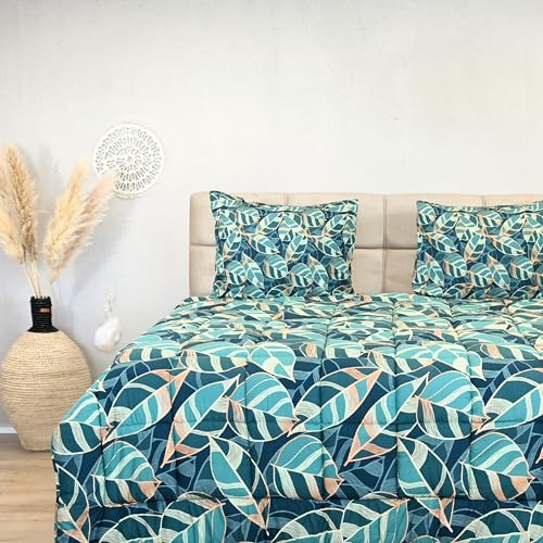 HappyBed ["All-Year 200x220 - Doppelbettdecke - Waschbare Bettdecke ohne Bezug - Bedruckte Bettdecke ohne Bezug - Spannbettdecke mit Druck - Mikrofaser - Goldene Oase von HappyBed