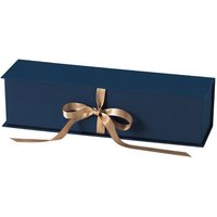 Aufbewahrungsbox Für Kerzen | Blau Mit Goldfarbener Satinschleife von HappyCandlesShop