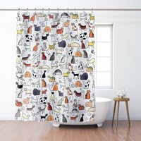 Katzen Duschvorhang - Niedlicher Katzen-Badezimmer-Vorhang Mit Niedlichen Tieren Katzen-Besitzer-Geschenk von HappyCatsSt
