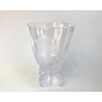 Kristall Vase Von Lalique | Signierte France Art Deco Osmonde Farn Blatt Auf Fuß Hochwertige Milchglas von HappyDuckVintage