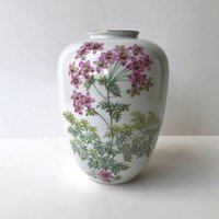 Porzellan Weimar Vase | Vintage Mit Blumenmuster Seltene Wohnkultur Für Blumen Geschenk 1950Er Jahre von HappyDuckVintage