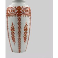 Wunderschöne Vase Von Deutsche Firma Krautheim, Selb Bavaria | Große Vintage Porzellan Mit Orange Blumenmuster Für Blumen von HappyDuckVintage