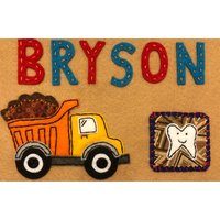 Dump Truck Eco Filz Zahn Fee Kissen Anpassbar von HappyFelties