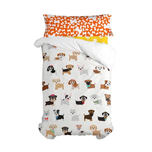 HappyFriday Mr Fox Dogs Bettwäsche-Set, Mehrfarbig, für 80/90 cm Bett, 2-teilig HappyFriday Mr Fox Dogs Bettwäsche-Set, Mehrfarbig, für 80/90 cm Bett, 2-teilig von happyfriday