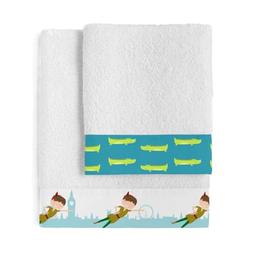 HappyFriday Mr Fox Flying Boy Handtuch-Set, Mehrfarbig, 2-teilig von HappyFriday