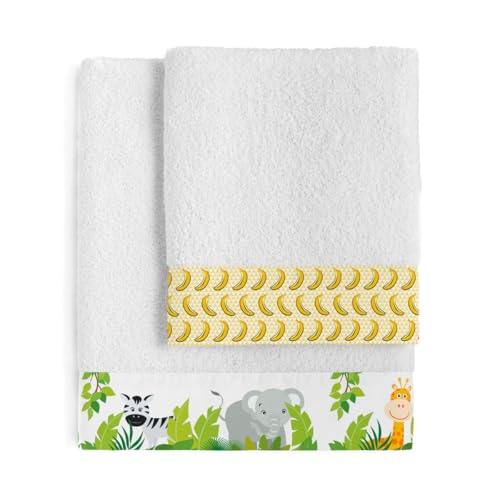 HappyFriday Mr Fox Wild Handtuch-Set, Mehrfarbig, 2-teilig von happyfriday