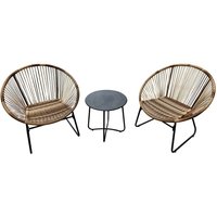 3 tlg. Garten-Set in Rattan - Braun von Happy Home