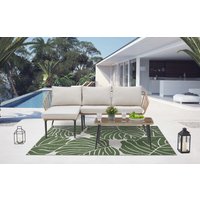 Happy Home Eck-Loungeset 8tlg. HGS47-BEI helles Rattan mit Sitzkissen in beige von HappyHome