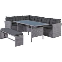 Elegantes Ecksofa Set 14tlg. ca. 177 x 169 x 74 cm - Grau Elegantes Ecksofa Set 14tlg. ca. 177 x 169 x 74 cm - Grau von Happy Home