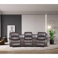 Happy Home Home-Cinema 3-Sitzer Polstergarnitur braun von HappyHome