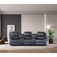 Home-Cinema 3-Sitzer mit Getränkehalter & Ablagefach, ca. 310 x 100 x 101 cm - Schwarz Home-Cinema 3-Sitzer mit Getränkehalter & Ablagefach, ca. 310 x 100 x 101 cm - Schwarz von Happy Home
