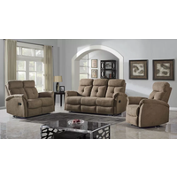 3tlg. Relaxsofa-Set mit 5 Relaxfunktionen - Braun 3tlg. Relaxsofa-Set mit 5 Relaxfunktionen - Braun von Happy Home
