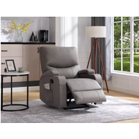 Happy Home Relaxsessel mit verstellbare Rückenlehnen & Getränkehalter, grau von Happy Home
