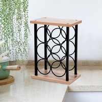 Happy Home Weinregal für 6 Flaschen HWR21-HOL Holz schwarz Happy Home Weinregal für 6 Flaschen HWR21-HOL Holz schwarz von Happy Home