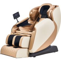 Happy Home elektrischer Massagesessel mit Kopfstütze, Armabdeckung & Airbag, Creme / Weiß von HappyHome