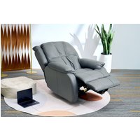 Elektrischer Massagesessel mit autom. Rücken- und Beinanhebung & 3D-Mechanismus grau von Happy Home