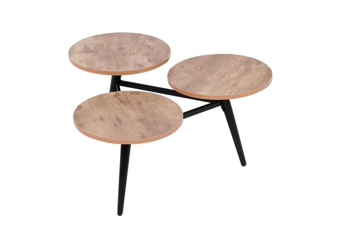 HappyHome Couchtisch Couchtisch 3tlg. Satztisch Beistelltisch aus Metall Holz schwarz HappyHome Couchtisch Couchtisch 3tlg. Satztisch Beistelltisch aus Metall Holz schwarz von HappyHome