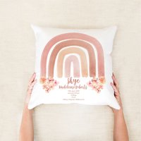 Geburtskissen Geburtsankündigung Kissen Boho Regenbogen Kinderzimmer Geburtsdekor Benutzerdefinierter Name Babyankündigung Geschenk Für Neue Eltern von HappyJoyDecor