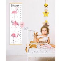 Flamingo Höhenkarte Tropicalgrowth Chart Für Baby Mädchen Blumen Kinderzimmer Deko Dusche Oder Geburtstag Geschenk von HappyKidsStoreUA