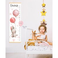 Hase Mit Herzen Höhentabelle Luftballons Wachstumskarte Baby Kinderzimmer Dekoration Andenken Geschenk von HappyKidsStoreUA