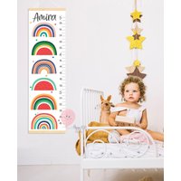 Höhentabelle Regenbogen Mit Wassermelone Mädchen Wachstumskarte Kinderzimmer Wandbild Dusch - Oder Geburtstagsgeschenk von HappyKidsStoreUA