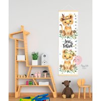 Löwe Wachstumstabelle Zwillinge Personalisierte Höhentabelle Safari Tiere Kinderzimmer Kunst Baby Raumdekor Dusche Geschenk von HappyKidsStoreUA