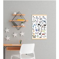 Ozean Alphabet Poster Meerestiere Kinderzimmer Wand Dekor A-Z Deko von HappyKidsStoreUA