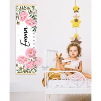 Pfingstrosen Höhentabelle Blumen Wachstumstabelle Kinderzimmer Wandbild Dusche Oder Geburtstag Geschenk von HappyKidsStoreUA