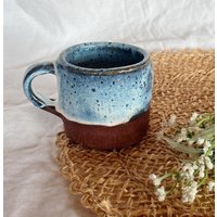 Vorbestellung Blauer Honigfluss Handgemachte Keramik-Tasse-Bunte Glasierte Keramik-Tasse-Unikat-Kaffeetasse-Handgefertigte von HappyLilBear
