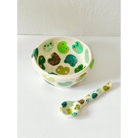 Vorbestellung Handgemachte Frosch Gesichter Keramikschale-Froschbecher-Froschkeramik-Keramikschale Handgemacht-Niedliche Keramikschale-Handgemachte von HappyLilBear
