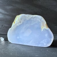 Blaue Chalcedon Scheibe 3, 5 Inches Breit Roh-Poliert Top Qualität Aus Der Türkei Cut Base von HappyMinerals