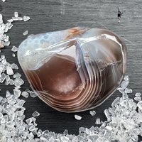 Botswana Achat Handschmeichler 57mm Mit Streifen Und Tupfen | Einzelstück Streifenachat Trommelstein Botswana Achat Handschmeichler 57mm Mit Streifen Und Tupfen | Einzelstück Streifenachat Trommelstein von HappyMinerals