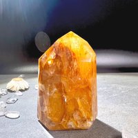 Mandarinen Quarz Spitze | Golden Healer Kristall Turm Brasilien Regenbogen Einschlüsse Orange Tangerine Generator Mandarinen Quarz Spitze | Golden Healer Kristall Turm Brasilien Regenbogen Einschlüsse Orange Tangerine Generator von HappyMinerals