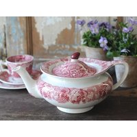 Teekanne Rosa Transferware Von Wood & Sons. Wunderschöne Country Chic Made in England. Sammler Holzwaren Teekanne Rosa Transferware Von Wood & Sons. Wunderschöne Country Chic Made in England. Sammler Holzwaren von HappyMooseVintage