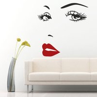 Weibliches Gesicht | Modeillustration Modekönigtum Frühling Clipart Mode-Wandkunst Schönheitssalon-Dekor Wir Das Volk Aufkleber Abziehbilder Weibliches Gesicht | Modeillustration Modekönigtum Frühling Clipart Mode-Wandkunst Schönheitssalon-Dekor Wir Das Volk Aufkleber Abziehbilder von HappyPocketStickers