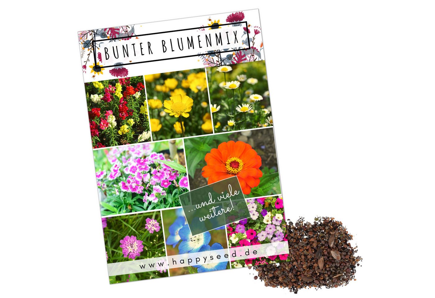 HappySeed Blumensamen Blumensamen Balkonkasten Mischung - Farbenfroher Blumen Mix, Blumen HappySeed Blumensamen Blumensamen Balkonkasten Mischung - Farbenfroher Blumen Mix, Blumen von HappySeed