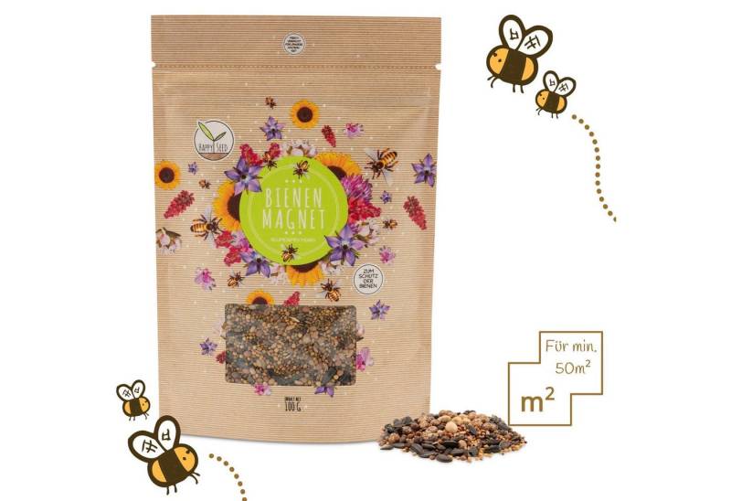 HappySeed Blumensamen Blumenwiese Samen für eine bunte Bienenweide - Farben. Wildblumensamen, 0.1 kg, Bienenfreundlich von HappySeed