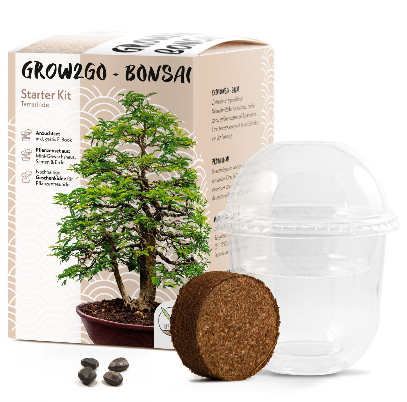HappySeed Blumensamen GROW2GO Bonsai Starter Kit inkl. GRATIS eBook - Tamarinde HappySeed Blumensamen GROW2GO Bonsai Starter Kit inkl. GRATIS eBook - Tamarinde von HappySeed