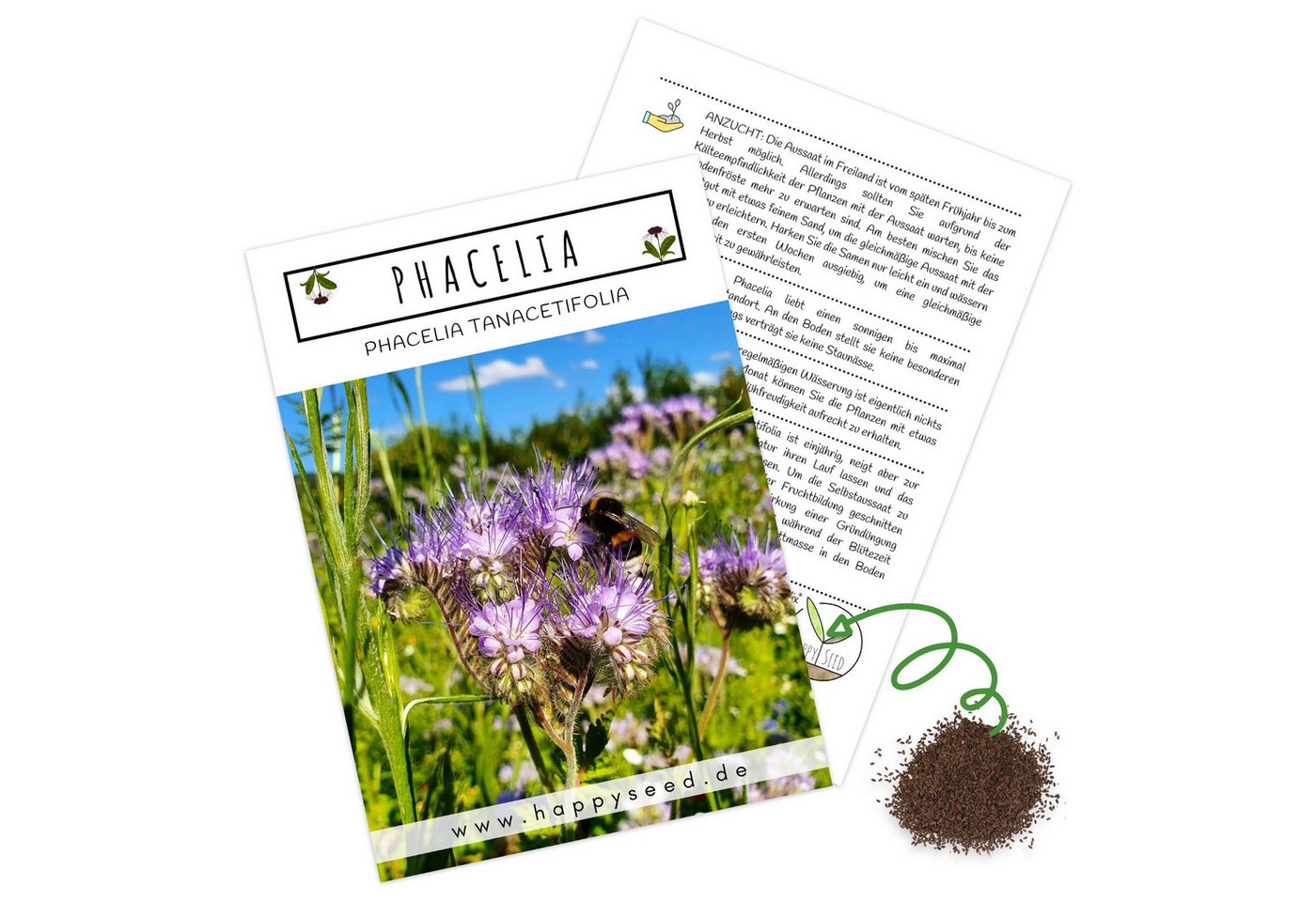 HappySeed Blumensamen Phacelia Samen Bienenfreund - Phacelia tanacetifolia, Blumen HappySeed Blumensamen Phacelia Samen Bienenfreund - Phacelia tanacetifolia, Blumen von HappySeed