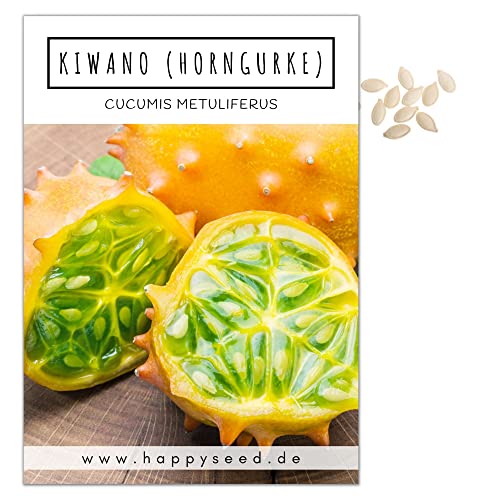 Kiwano Samen (Cucumis metuliferus) - Exotisches Horngurke Saatgut ideal für die Anzucht im Garten oder Gewächshaus von HappySeed